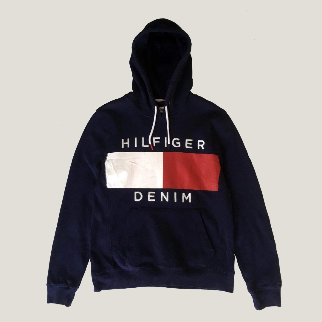Tommy hilfiger big logo hoodie discount