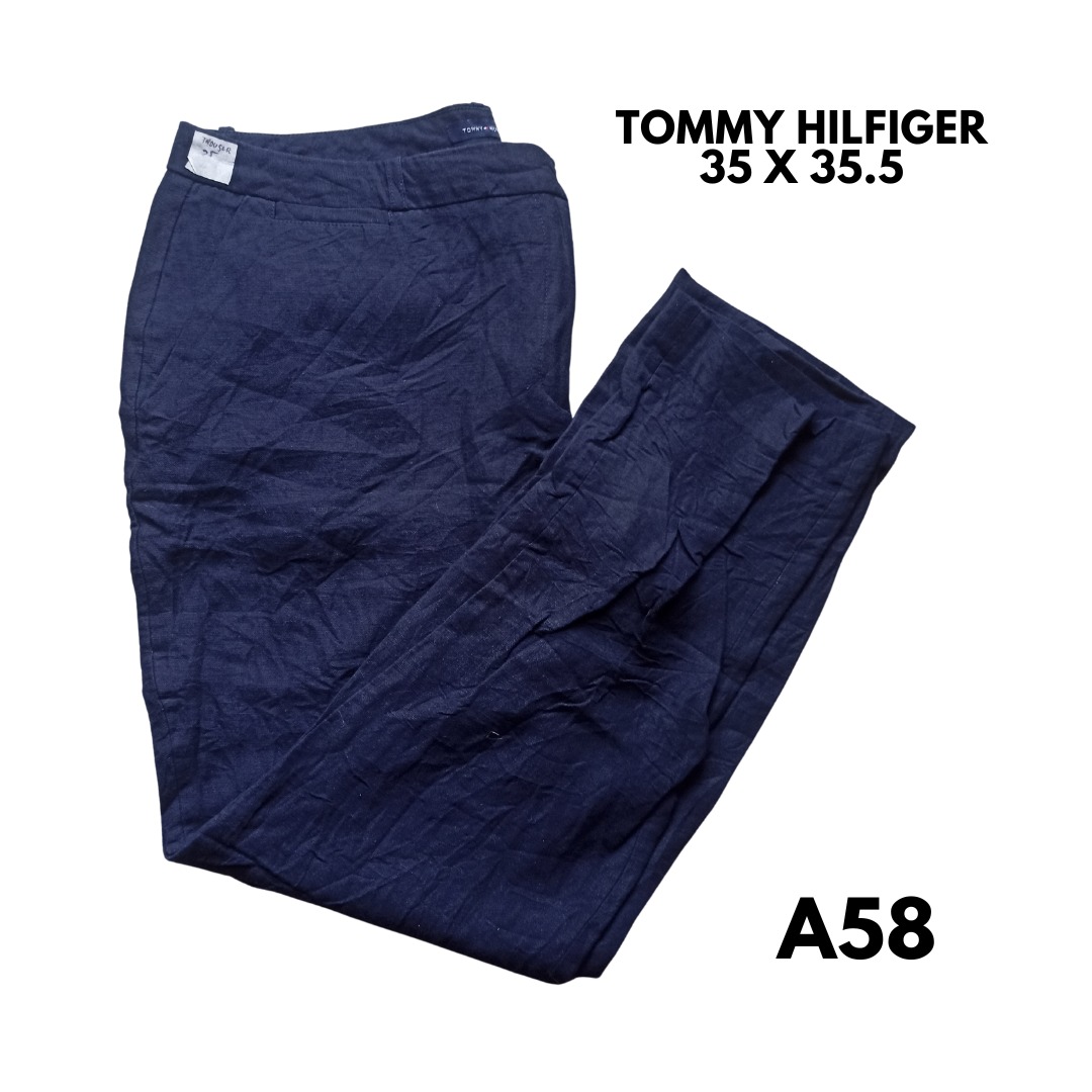 Tommy hilfiger navy blue pants deals