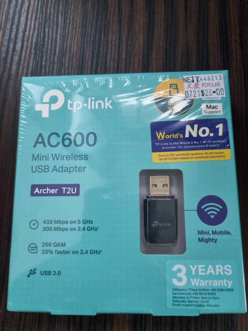  TP-Link Archer T2U Plus AC600 High Gain Dualband USB