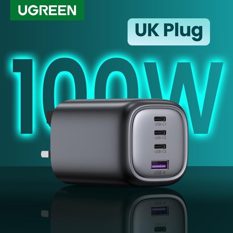 UGREEN USB Charger 100W GaN Charger for Macbook Tablet Fast Charging for  iPhone Xiaomi USB Type