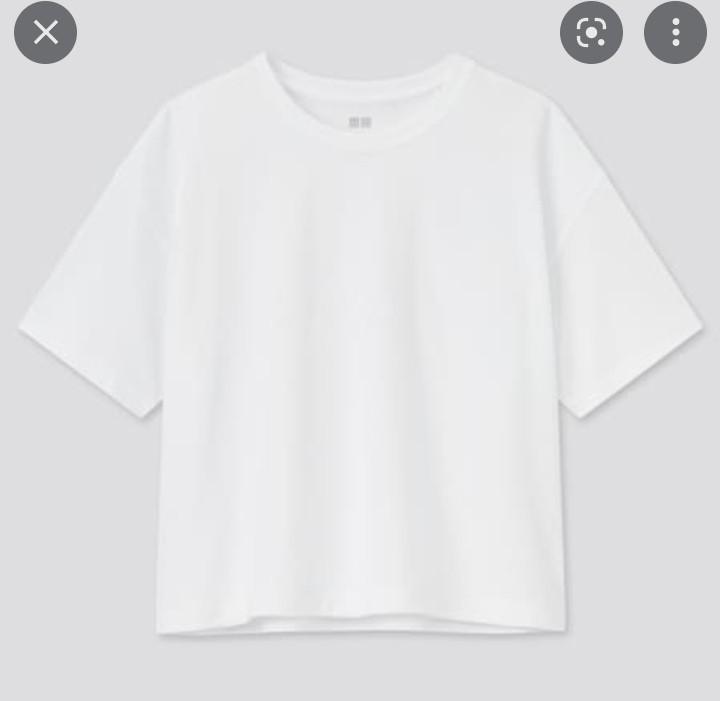 UNIQLO DRY-EX Cropped Crew Neck Short Sleeve T-Shirt, Women's