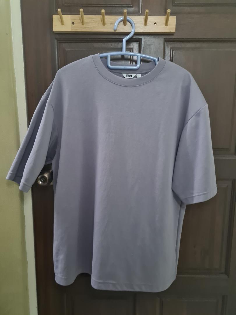 Uniqlo U AIRism Cotton Crew Neck Oversized Half Sleeve T-Shirt