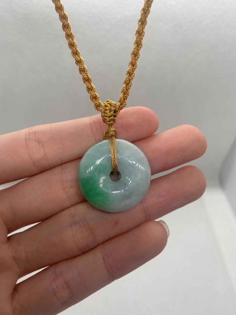 Unisex Donut Jade Pendant