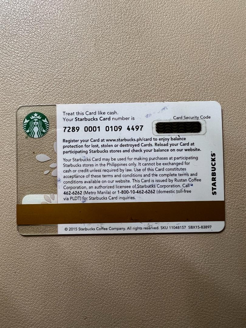 Unused, Unregistred & Unscratched Starbucks Philippine / Pilipinas  Exclusive Card, Tickets & Vouchers, Store Credits On Carousell