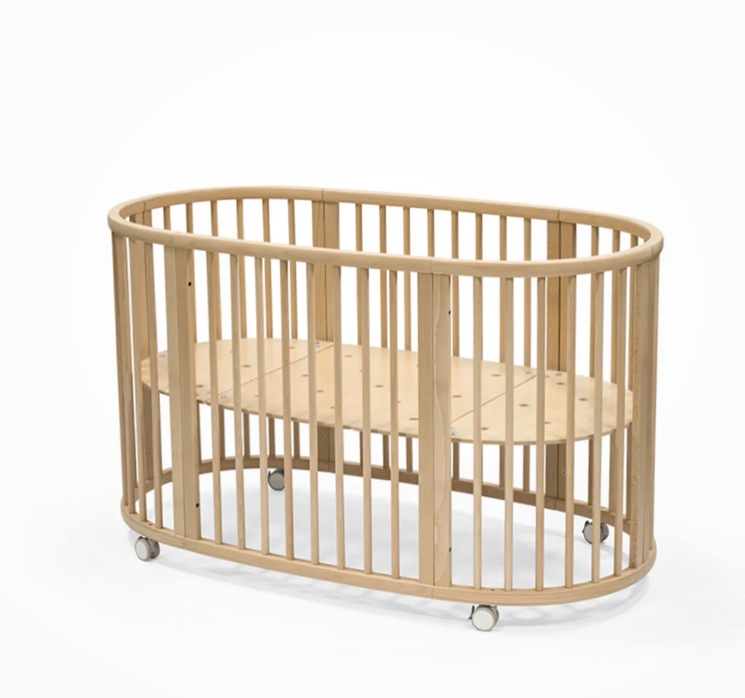 Used Stokke Sleepi Crib with Bed Extensions (Natural), Babies & Kids
