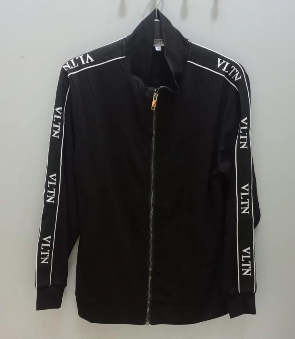 VALENTINO TRACK TOP BLACK JACKET Fesyen Pria Pakaian Baju