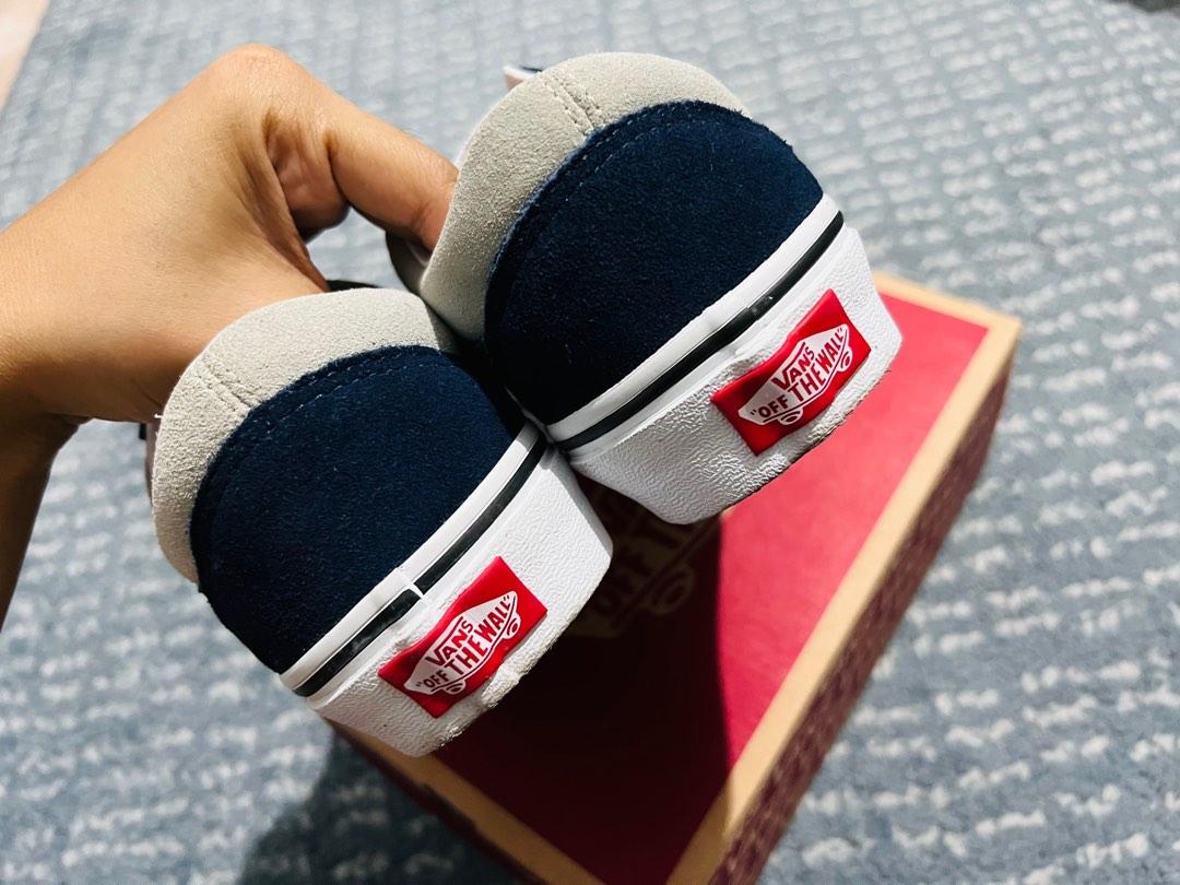Vans Old Skool 2tone Suede Grey Blue Skate Shoes Women s Fashion