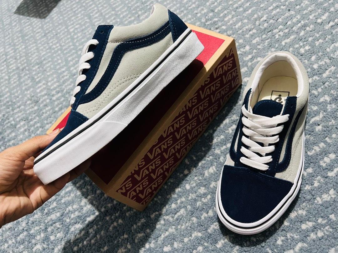 Gray and store blue vans