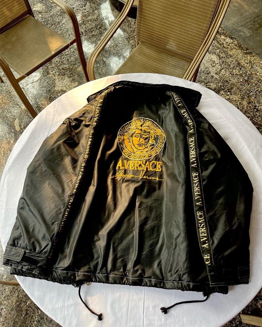 Versace Vintage Jacket Fesyen Pria Pakaian Baju Luaran di