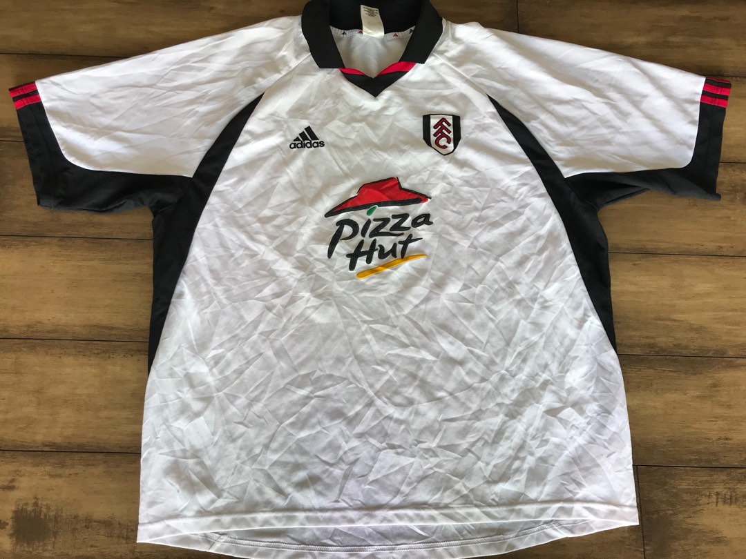 Very rare vintage jersey jersi fulham home 2001 iconic pizza hut sponsor