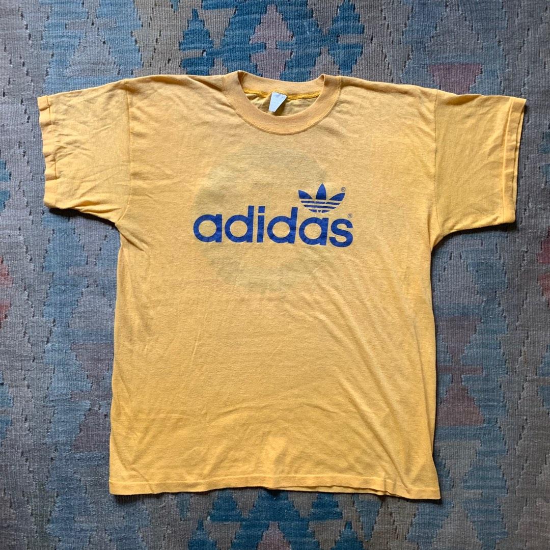 Soccer Yellow Adidas Retro Adidas 80s T Shirt VTG 80s Adidas 6th