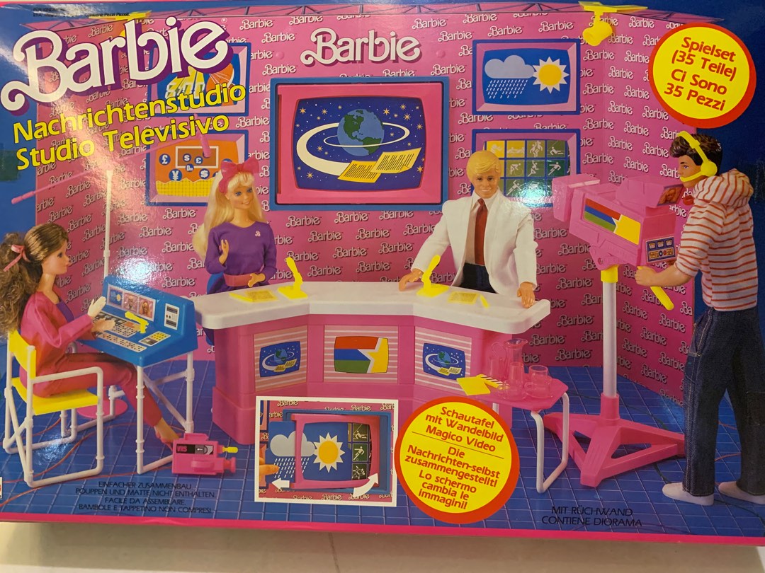 Set Barbie Vintage 1986 - Plateau TV - Collection Mattel Originale