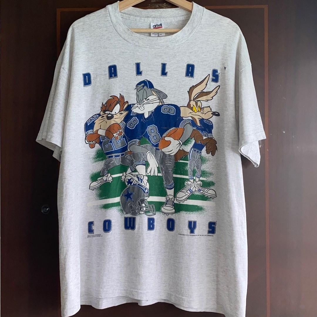 vintage Looney tunes x Dallas Cowboys tee shirt, Men's Fashion