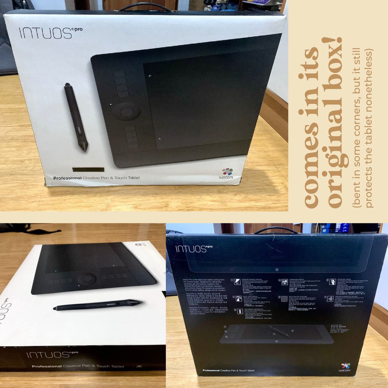 Digital Drawing Tablet Wacom Intuos Pro Medium Pen Tablet - PTH