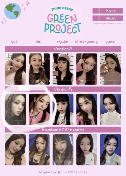 WTB/LF ITZY Green Project Yeji & Lia, Hobbies & Toys