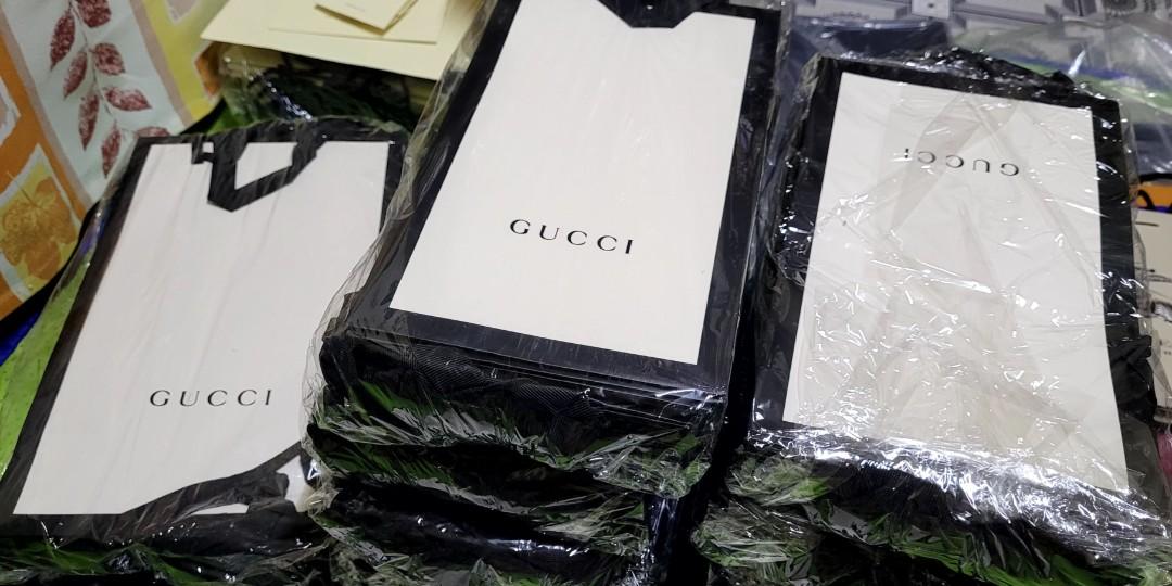 100 Authentic Original Gucci paper bag size small Meduim large XL fr.dutyfree aus. Wholesale have a duscount