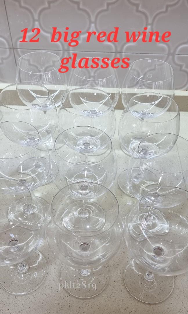 12 Riedel Big Red Wine Glasses, Furniture & Home Living, Kitchenware