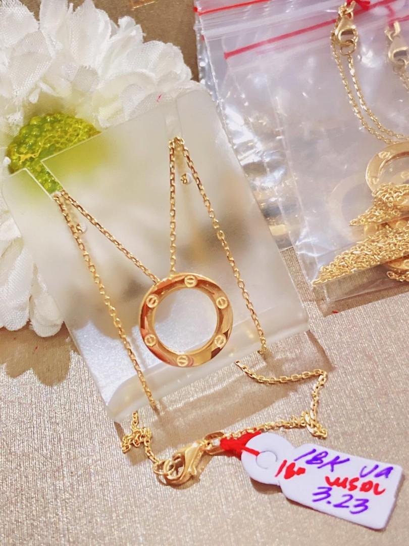18k Cartier gold Necklace Jg Women s Fashion Jewelry Organizers Necklaces on Carousell