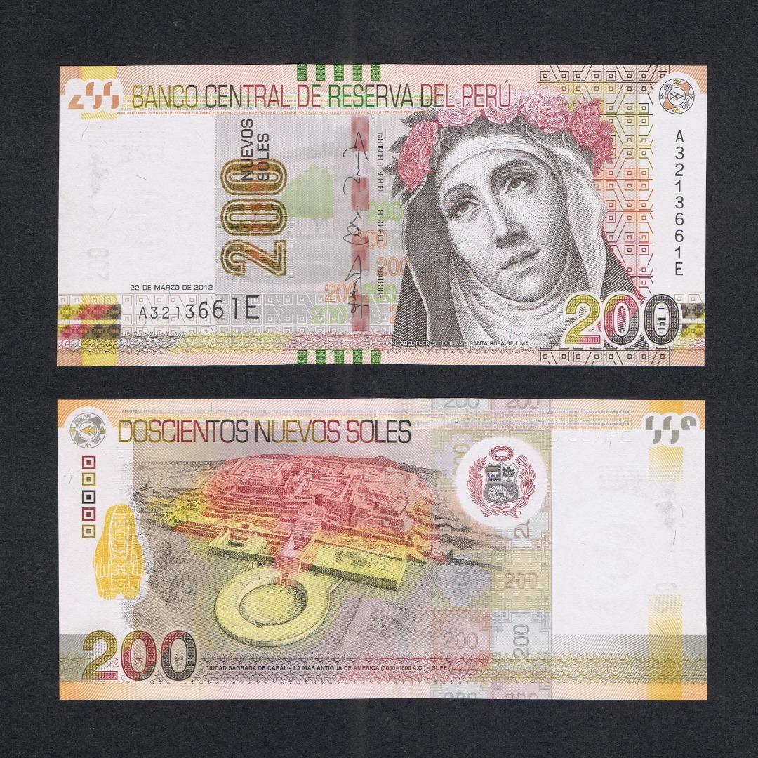 2012/2017 PERU 200 NUEVOS SOLES P-191 UNC > SANTA ROSA DE LIMA SUPE VALLEY,  Hobbies & Toys, Memorabilia & Collectibles, Currency on Carousell