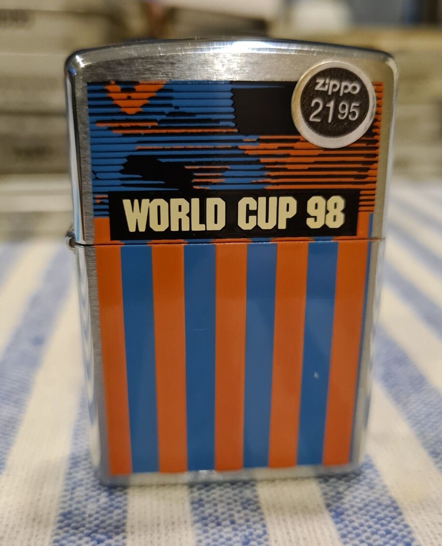 2!! Rare Authentic Vintage Zippo Lighter 1998 World Cup 1997 (XIII