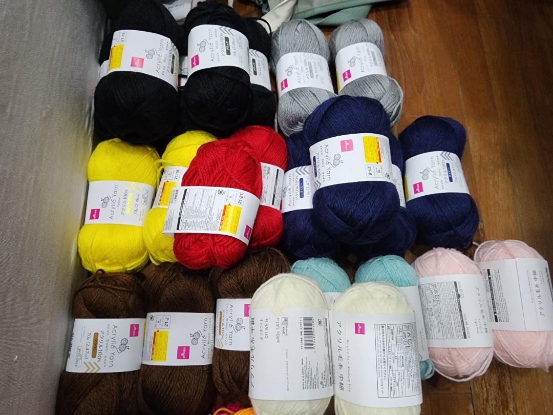 72x Daiso Yarn crochet knitting set, Hobbies & Toys, Stationery & Craft