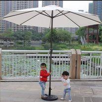 9ft Outdoor Center Column Umbrella Sunshade Garden Leisure Beach Umbrella