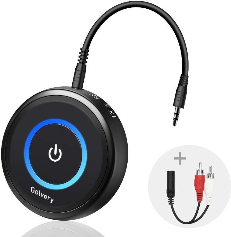 Friencity Bluetooth Receiver for Car with Microphone Multipoint with 3.5mm Aux Hands-Free Call Car Kits Speakers Wireless Audio Adapter for Home Stereo Wired Headphones Car Sound System 