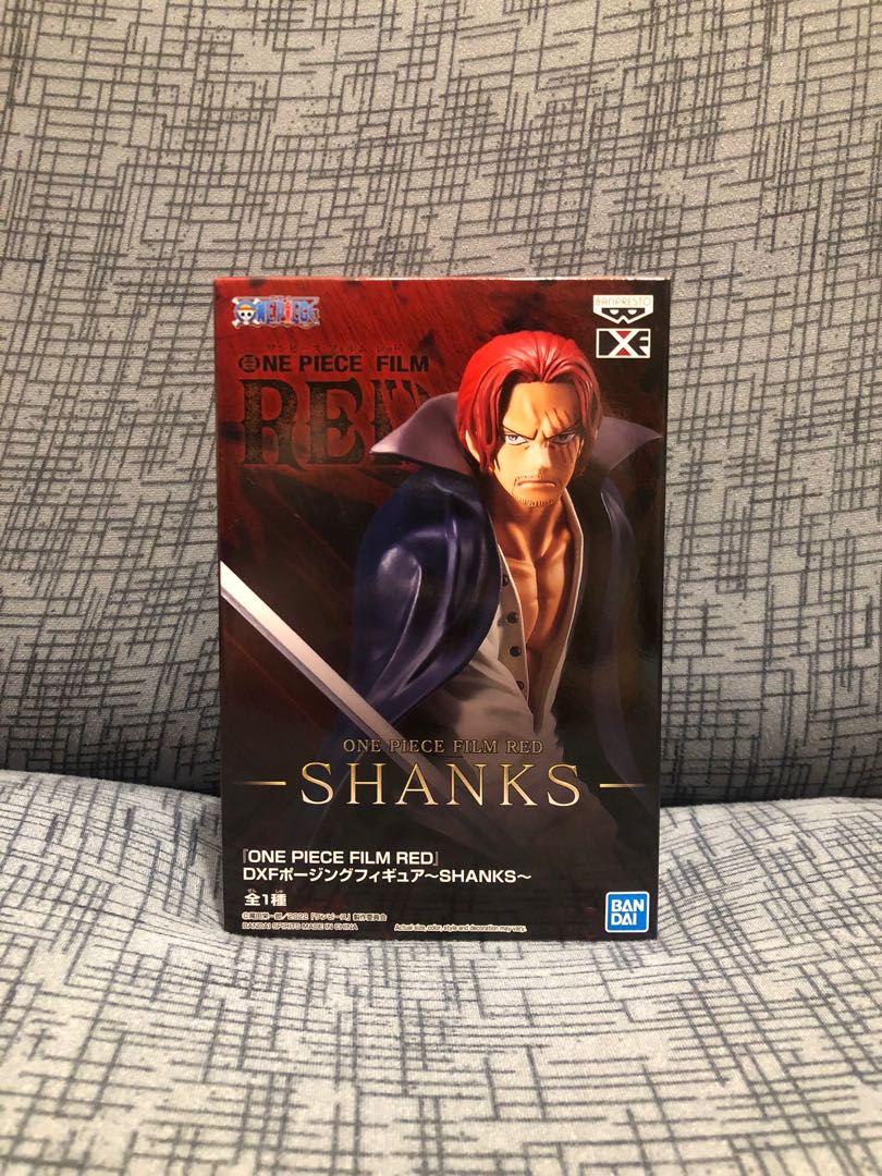 全新未開NAMCO限定One Piece Film Red DXF Posing Figure ~SHANKS~ 香克斯/ 撒古斯, 興趣及遊戲,  玩具 遊戲類- Carousell