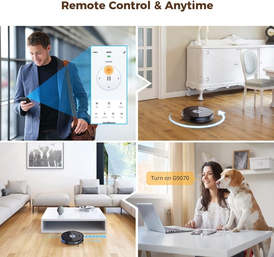 ( Used) G9070 Robot Vacuum Cleaner with mop, 2200Pa Suction with 6 Cleaning Modes, SuperThin