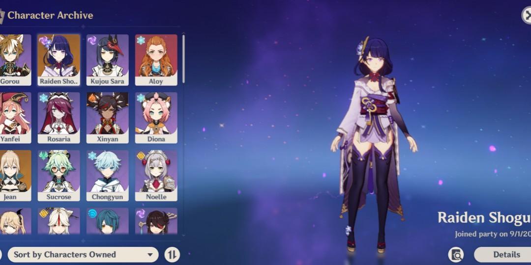 AR31 Asia Raiden Shogun Jean Genshin Account, Video Gaming, Gaming ...