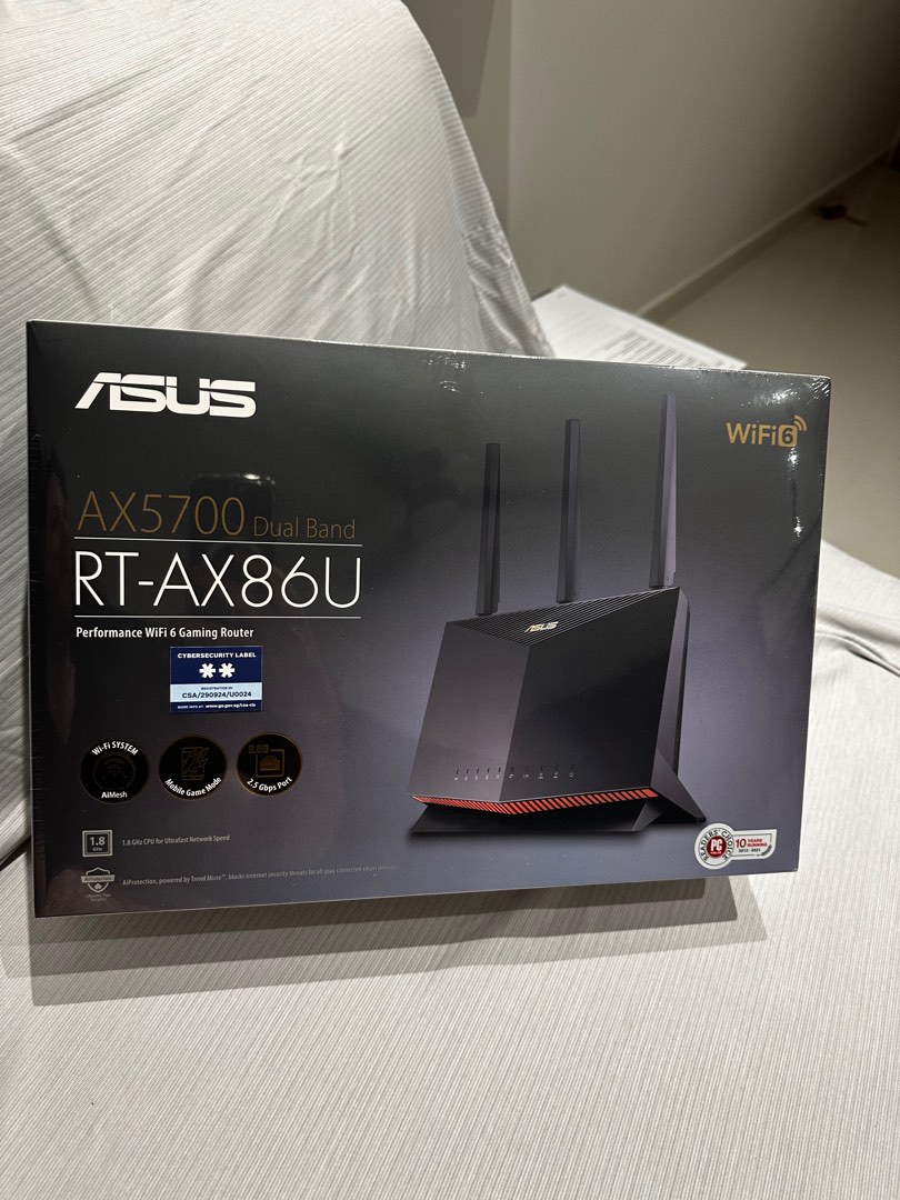 Asus Router RT-AX86U, Computers & Tech, Parts & Accessories, Networking ...