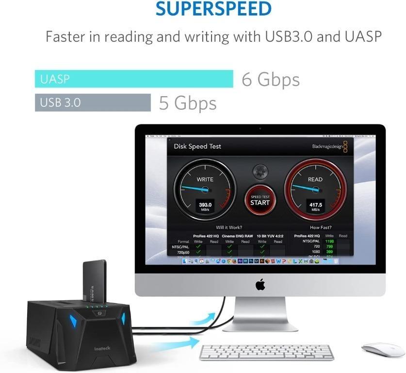 [B431] Inateck SATA Hard Drive Docking Station Dual Bay,FD2005, USB 3.0