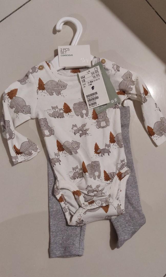 Brand New with tag and hanger H M Conscious 2 PCs baby set Babies
