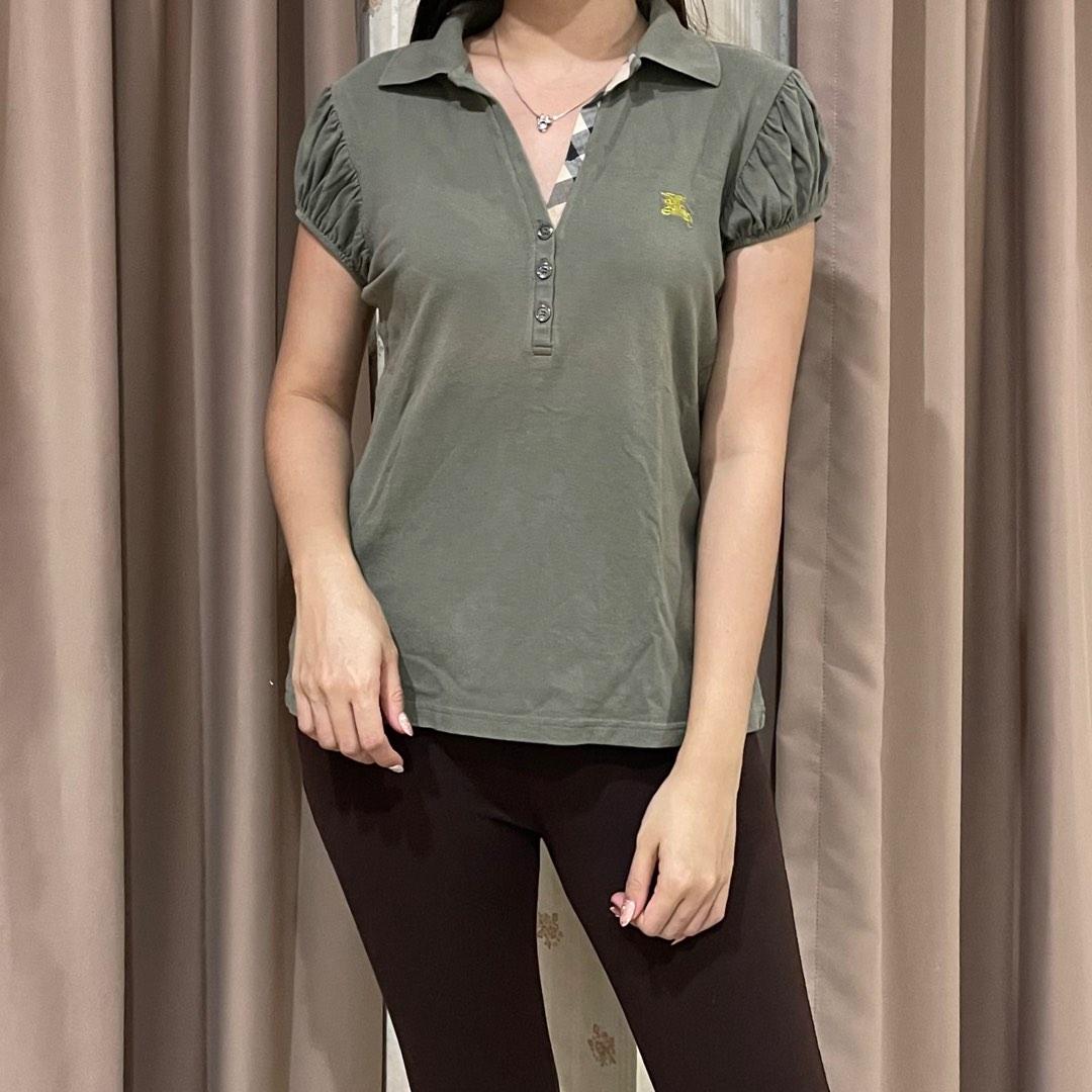 Burberry polo womens green top