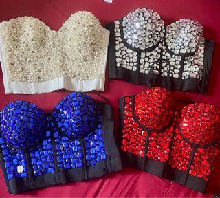 Bustier corset crop top