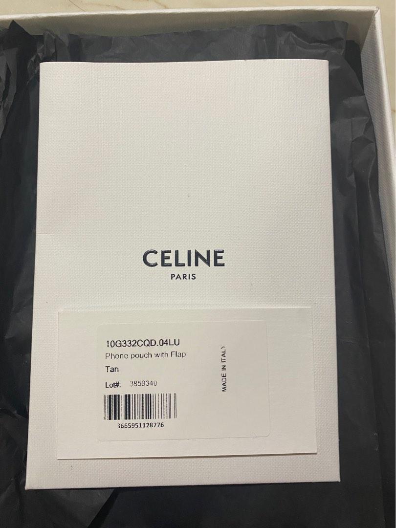 Shop CELINE Triomphe Canvas 2021-22FW Phone Pouch With Flap In