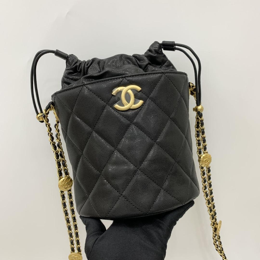 CHANEL AS3371 CAVIAR SKIN BLACK SMALL BUCKET RFID SHOULDER BAG 227025022  WE, Luxury, Bags & Wallets on Carousell