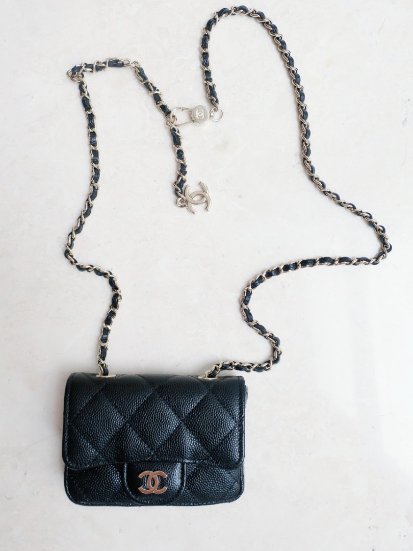 Chanel Card Holder With Chain 2022, Luxury, Bags & Wallets on Carousell