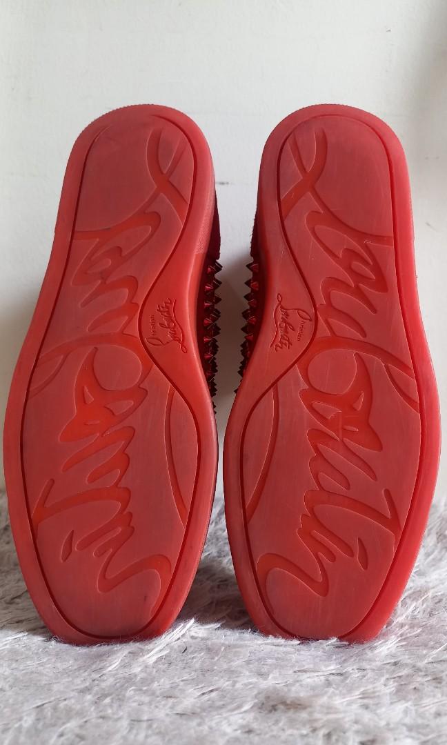 Christian Louboutin Louis Orlato High top Spike stud Suede