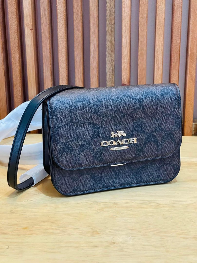 Coach Mini Brynn Flap Crossbody Mahogany, Women's Fashion, Bags