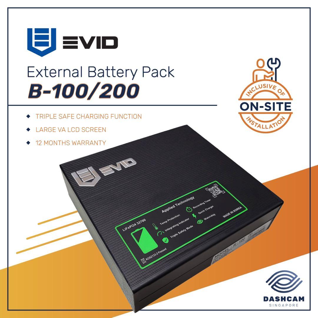 EVID External Battery for Dashcam [MadeinKorea] B100 (6,000mAh