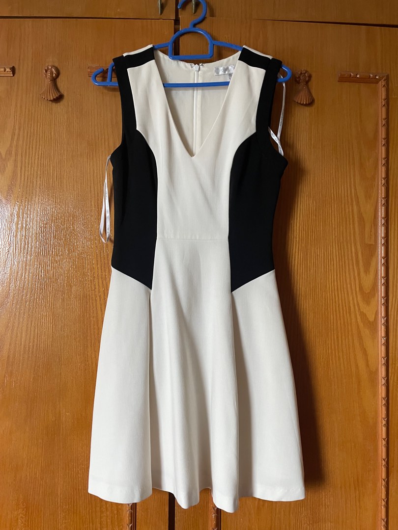 black and gold smock dress