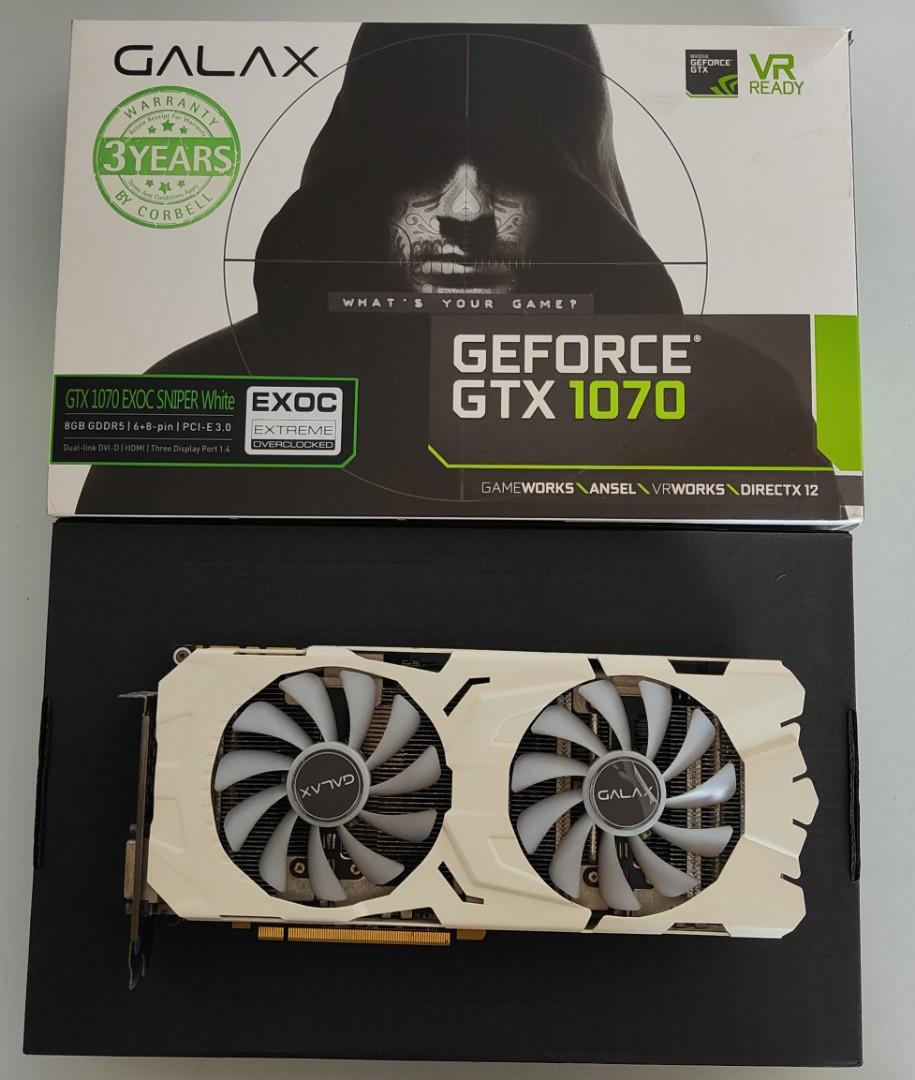GALAX GTX 1070 EXOC White