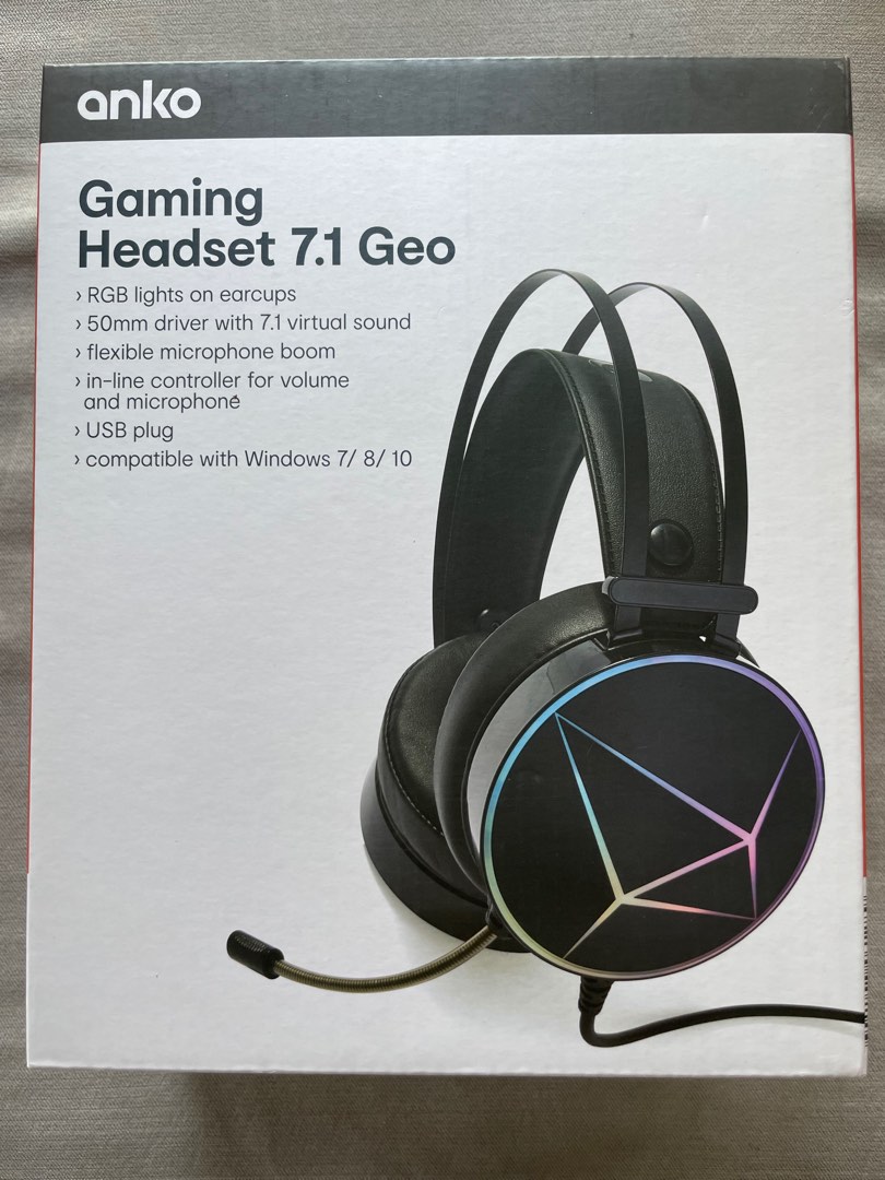 Anko virtual best sale 7.1 gaming headset