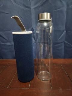Glass Water Bottle with Sleeve
