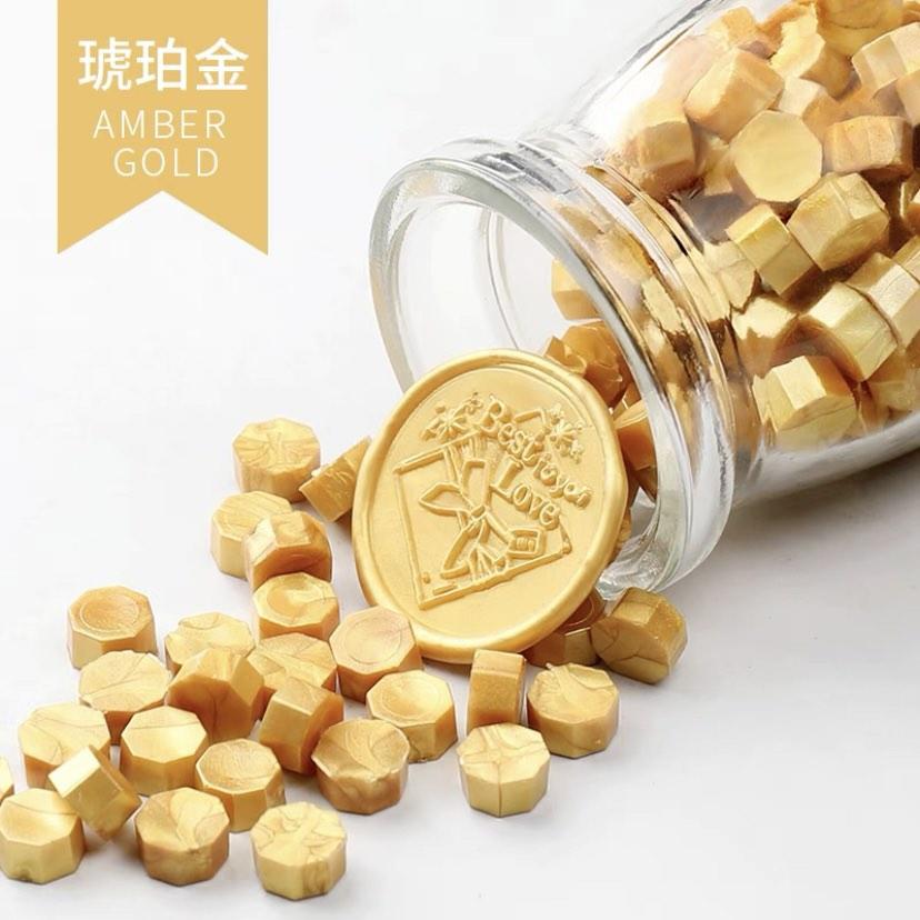 Gold wax seal beads, Hobbies & Toys, Stationery & Craft, Craft Supplies