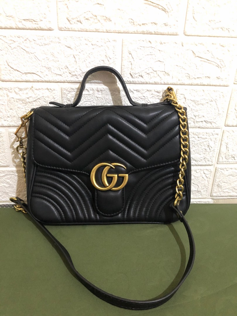Gucci Marmont Top Handle, Women's Fashion, Women's Bags & Wallets on