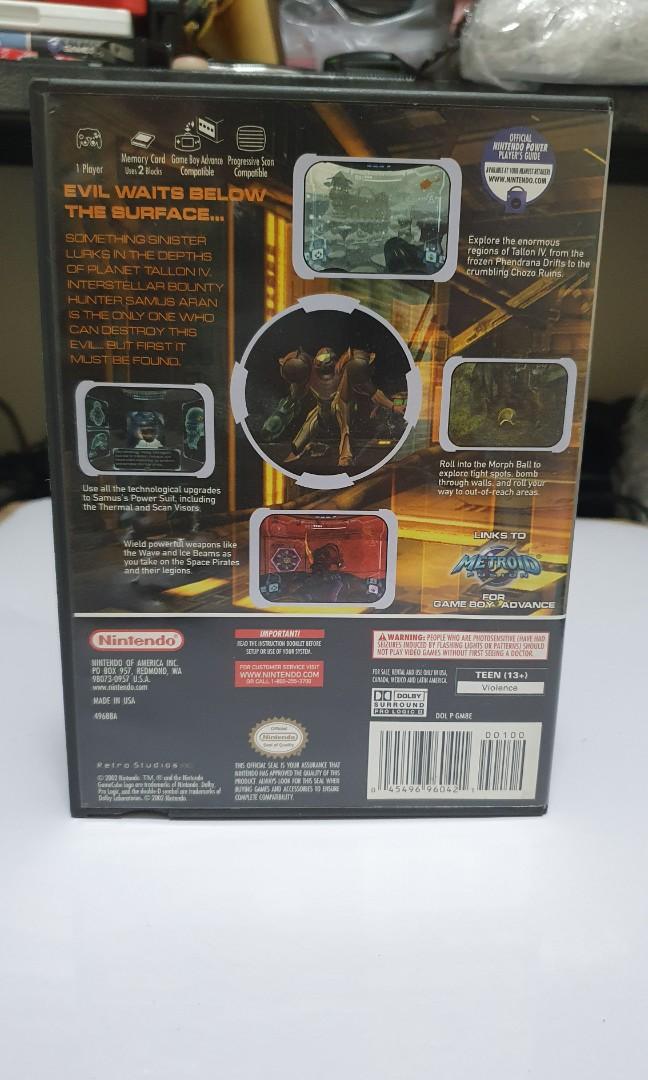 Metroid Prime (Nintendo Gamecube, USA) (Category: Nintendo) located in Quezon City. Submitted by itemsforadoption (Listing ID 1187139714, Image 2). Description: Rfs: Its 2022! Happy New Year. Now is a time to be joyous and declutter. And I'm doing just that this season. Metroid Prime is an action-adventure game developed by Retro Studios and published by Nintendo for the GameCube. Metroid Prime is the fifth main installment in the Metroid franchi