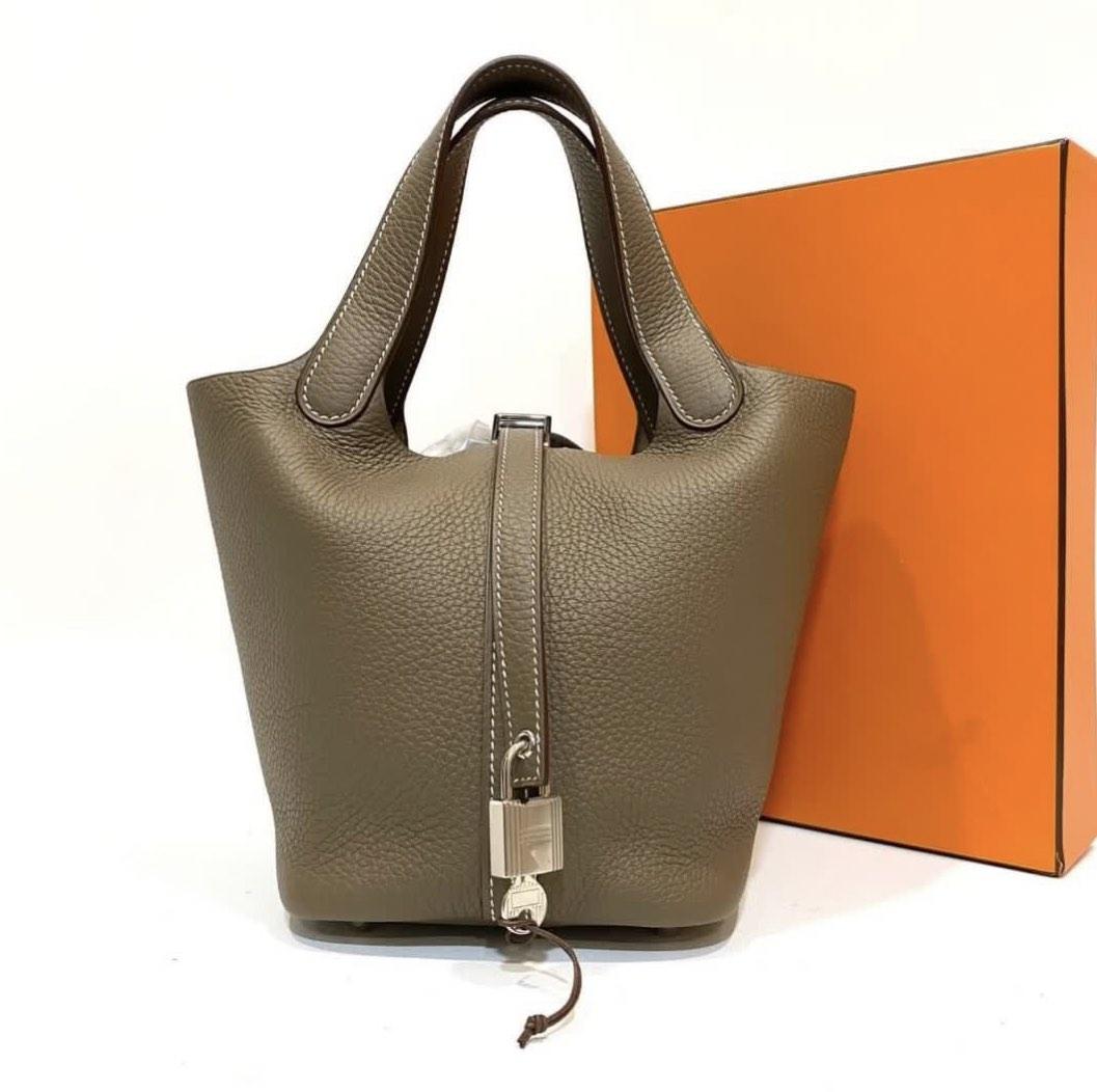 tas handbag Hermes In The Loop 18 Etoupe GHW #U Handbag