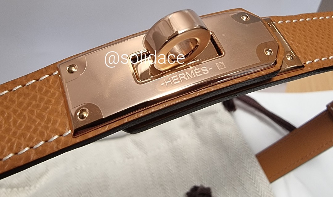 Hermes In The Loop Belt Bag Swift Gold SHW Stamp Z